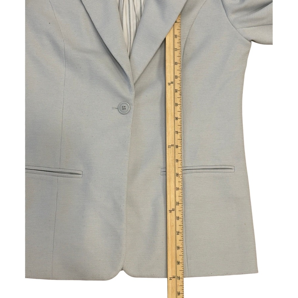 41 Hawthorn Blazer Womens Size M Light Blue Single Button Pinstripe Lined Office - Picture 6 of 8